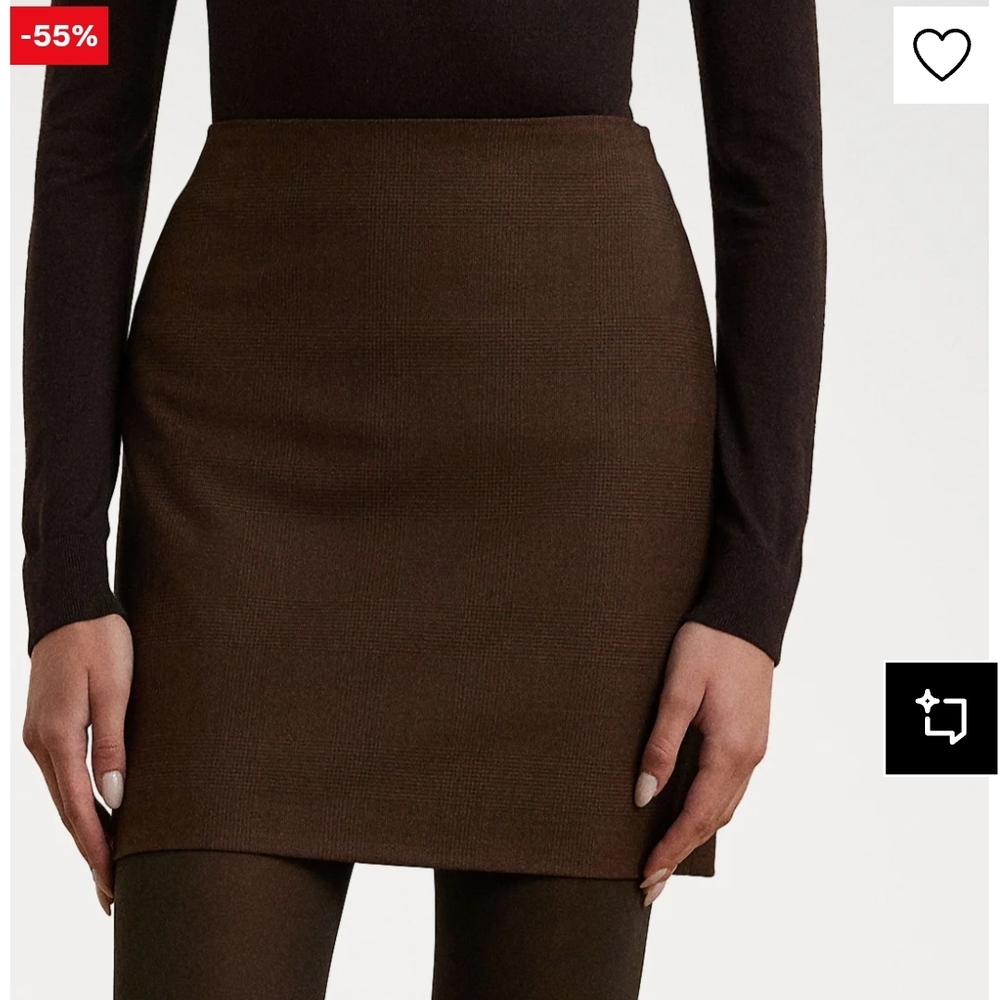 Lauren Ralph Lauren Chocolate Mini Skirt